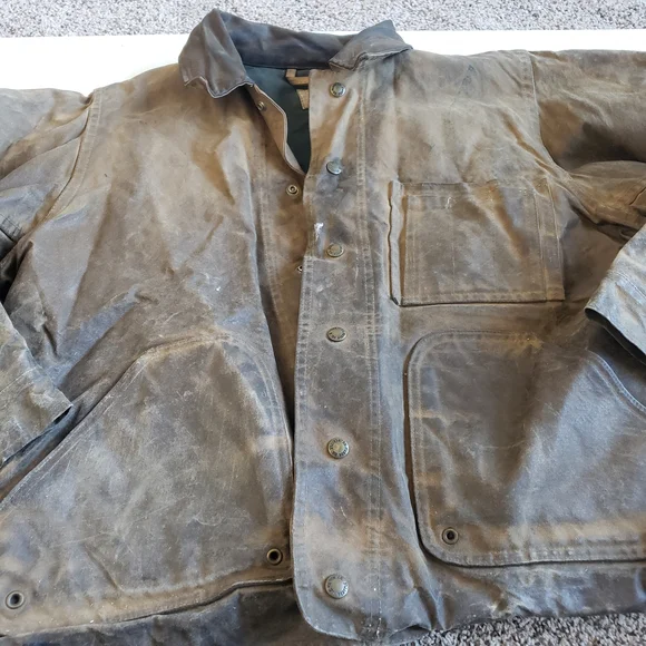 Vintage CC Filson 1990s Waxed Tin Cloth Cruiser Jacket Fully Lined Hunting Ranch - Picture 5 of 16